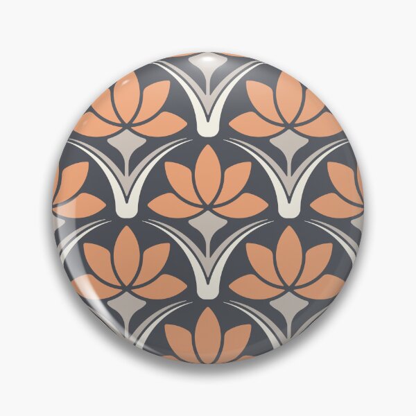 Item preview, KF 0067 H - Retro Vintage Flower Minimalist 70s Modern Geometric Floral Pattern designed and sold by KhakiFinch.