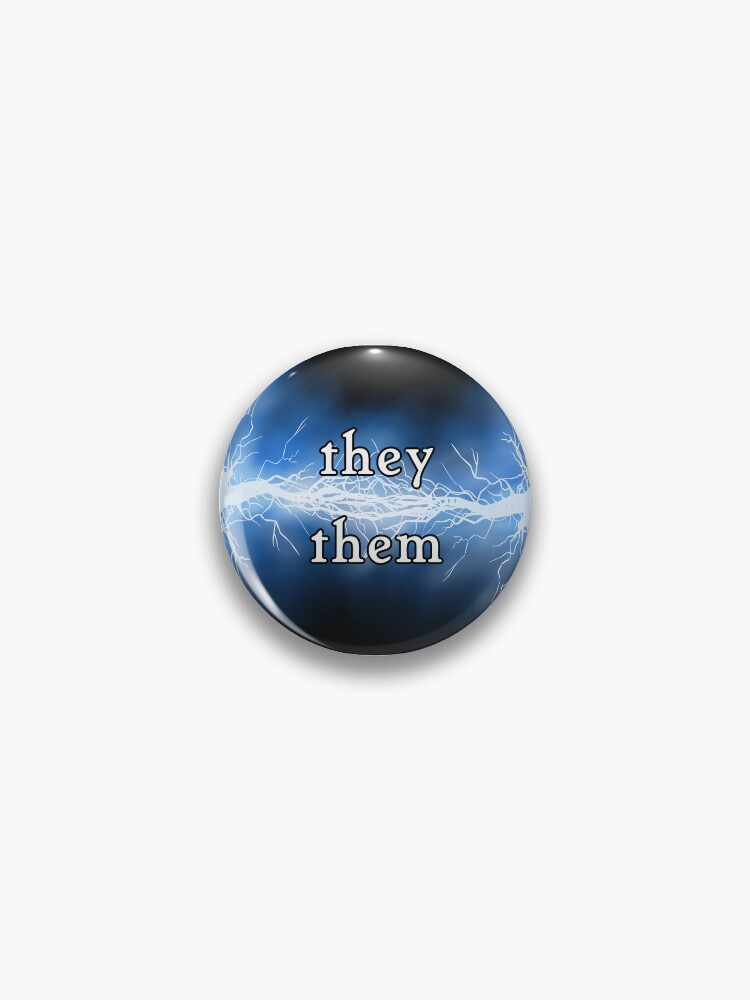Thumbnail 1 of 3, Pin, They/Them Pronoun Badge - Vurieth designed and sold by scrollanddagger.