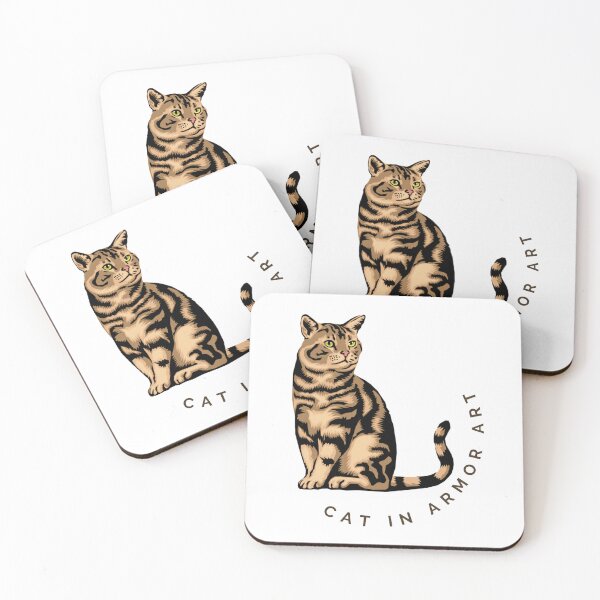 Item preview, cat in armor art design designed and sold by Arulsanthosh.