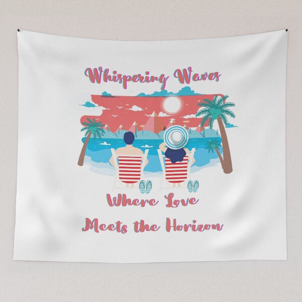 Item preview, Whispering Waves: Where love meets the horizon designed and sold by Ketique.