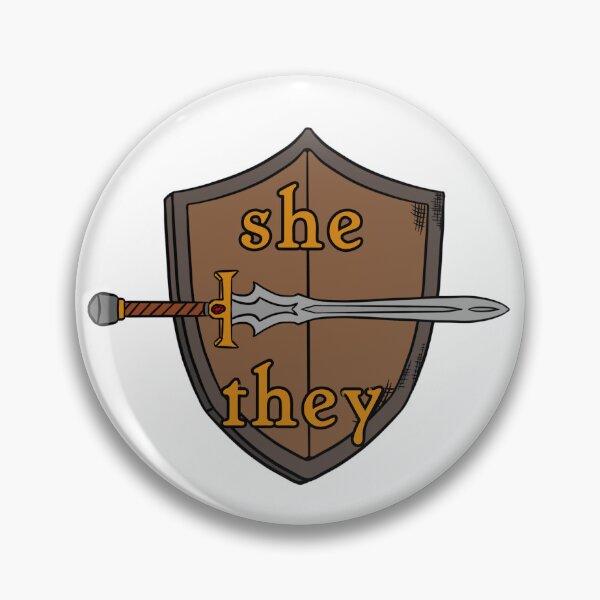 She/They Pronoun Badge - Beltuin Pin