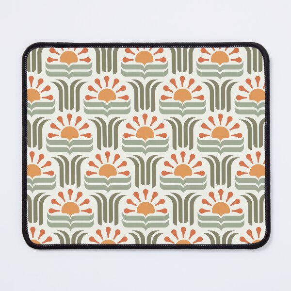 Item preview, KF 0068 C - Retro Vintage Flower Minimalist 70s Modern Geometric Floral Pattern designed and sold by KhakiFinch.