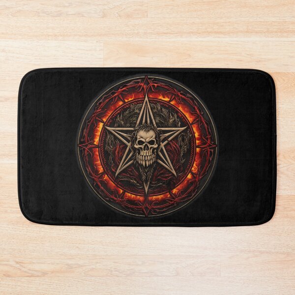 Item preview, Flame wrapped pentagram patch: dark metal band design with gothic lettering. designed and sold by InsaneLEDP.