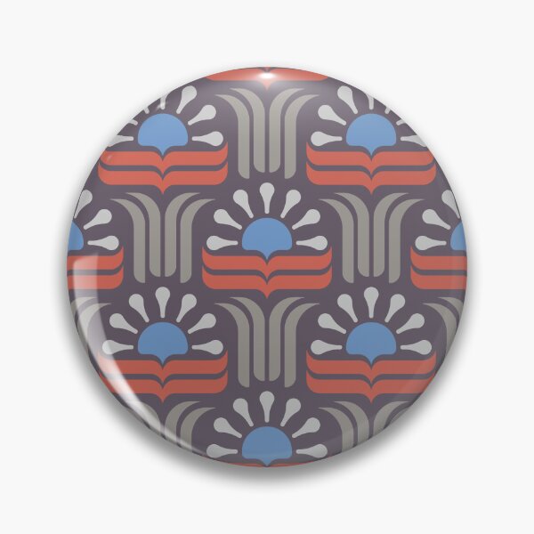 Item preview, KF 0068 F - Retro Vintage Flower Minimalist 70s Modern Geometric Floral Pattern designed and sold by KhakiFinch.