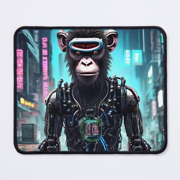 Item preview, Cyberpunk Monkey in a Futuristic City designed and sold by ArthurVandelay.