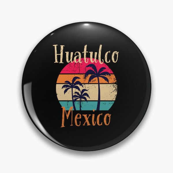 Item preview, Huatulco Mexico Vintage Sunset and Palm Trees Design designed and sold by RektRepublic.