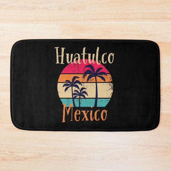Item preview, Huatulco Mexico Vintage Sunset y diseño de palmeras designed and sold by RektRepublic.