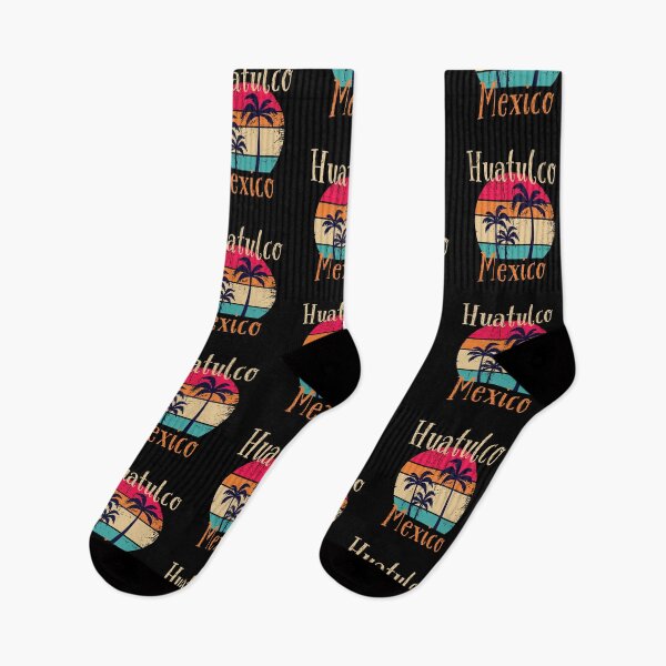 Item preview, Huatulco Mexico Vintage Sunset and Palm Trees Design designed and sold by RektRepublic.