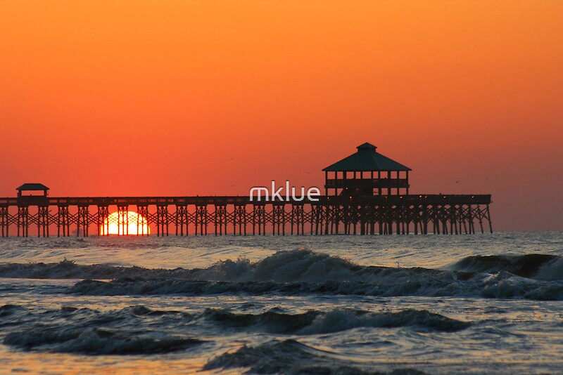 "Folly Beach Pier, SC" by mklue | Redbubble