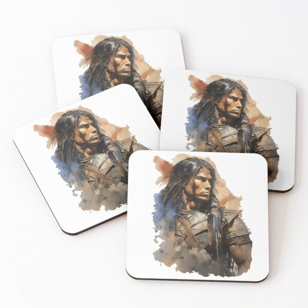 Item preview, The Idealized Native American: A Realistic Fantasy Watercolor Portrait designed and sold by aigcx.