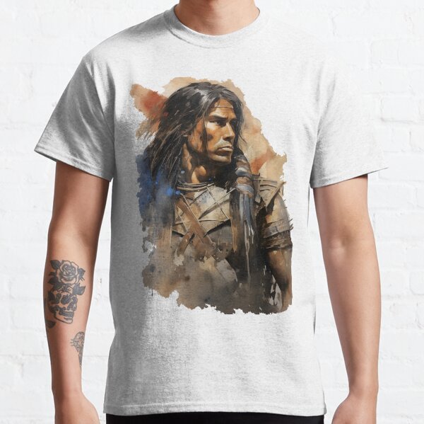 Item preview, The Idealized Native American: A Realistic Fantasy Watercolor Portrait designed and sold by aigcx.