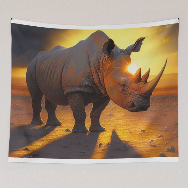 Item preview, African Rhino Graphic T-Shirt Dress designed and sold by Digital-Art-Co.