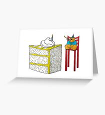 Birthday Bear... with Cake! Greeting Card