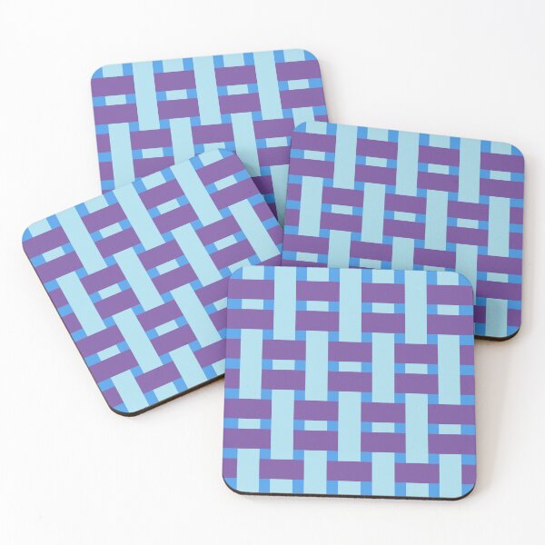 Item preview, Fabric Weave Types #06 - Warp Rib Weave Regular Pattern - Vibrant Colors - Purple and Blue designed and sold by DesignCentrum.