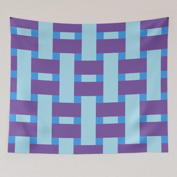 Item preview, Fabric Weave Types #06 - Warp Rib Weave Regular Pattern - Vibrant Colors - Purple and Blue designed and sold by DesignCentrum.