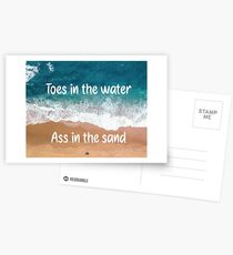 Toes in the Water Zac Brown Band Quote Poster Postcards