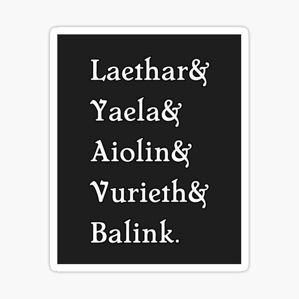& Quest of Ruin Party Names Sticker