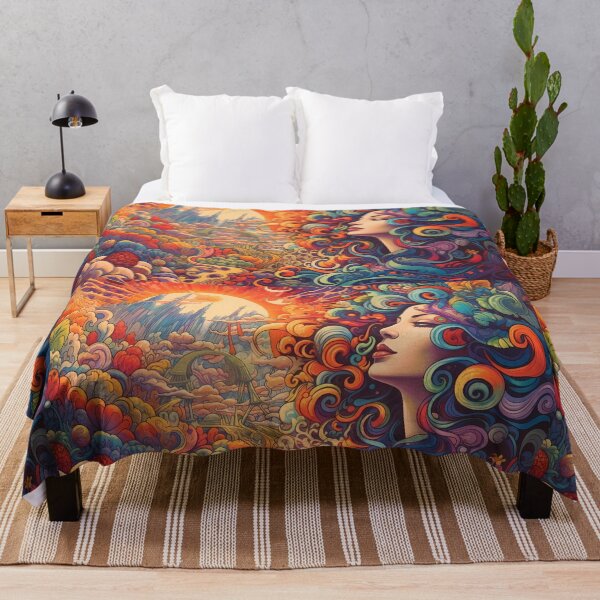 Item preview, Psychedelic Tapestry, Bedroom Wall Decor, Wall Hanging Trippy Tapestry, Trippy Room Decor, Aesthetic Wall Decor, Psychedelic Tapestry designed and sold by TileTango.
