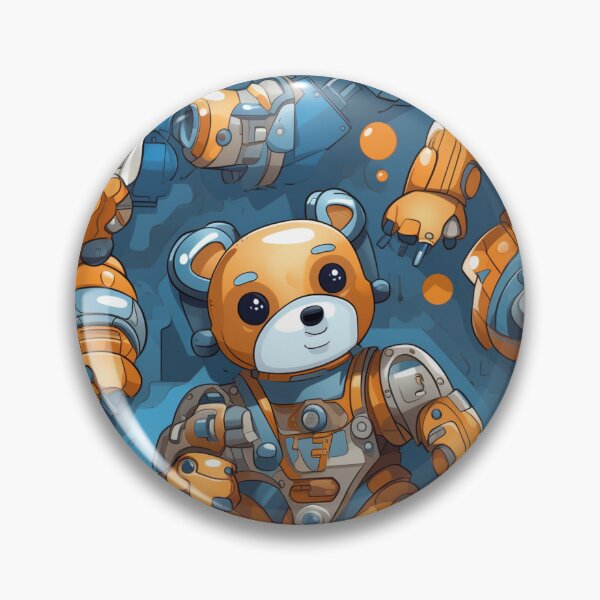 Artikelvorschau, Das ultimative Cyborg-Teddy-Muster für futuristische Waren entworfen und verkauft von FFables8.