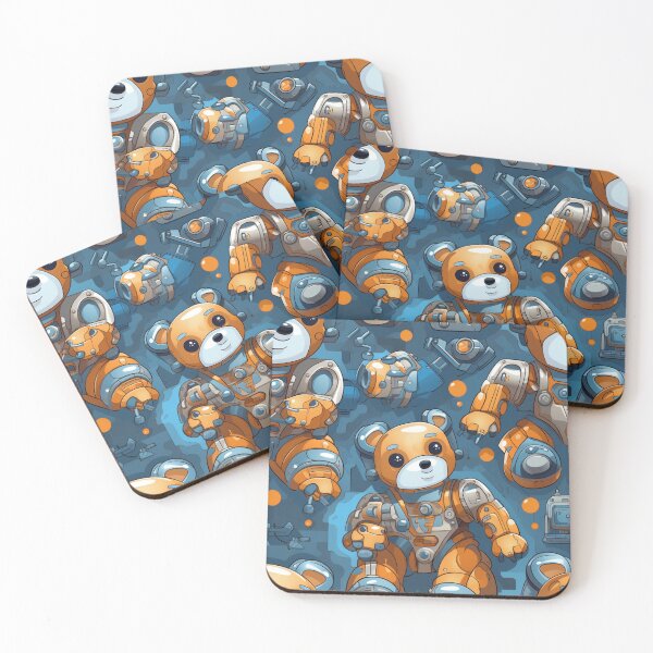 Item preview, The Ultimate Cyborg Teddy Pattern for Futuristic Merchandise designed and sold by FFables8.