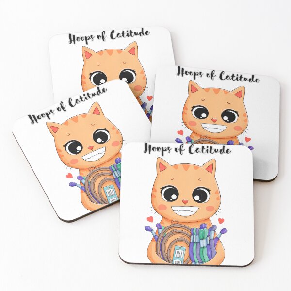 Item preview, Hoops of Catitude: The Captivating Embroidered Orange Cat Design designed and sold by Ketique.