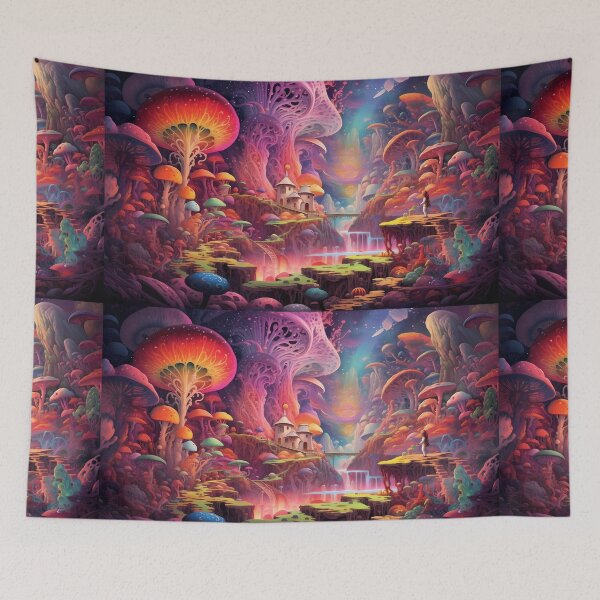 Artikelvorschau, Psychedelic Tapestry, Bedroom Wall Decor, Wall Hanging Trippy Tapestry, Trippy Room Decor, Aesthetic Wall Decor, Psychedelic Tapestry entworfen und verkauft von TileTango.