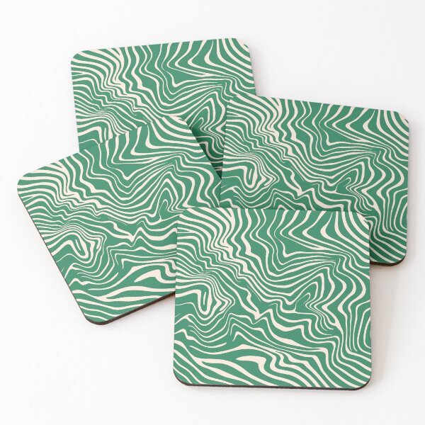 Item preview, Patrón de línea verde y blanco cremoso desteñido designed and sold by Jselz.
