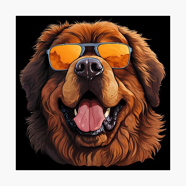 Item preview, Happy Tibetan Mastiff wearing Sunglasses designed and sold by paniplex.