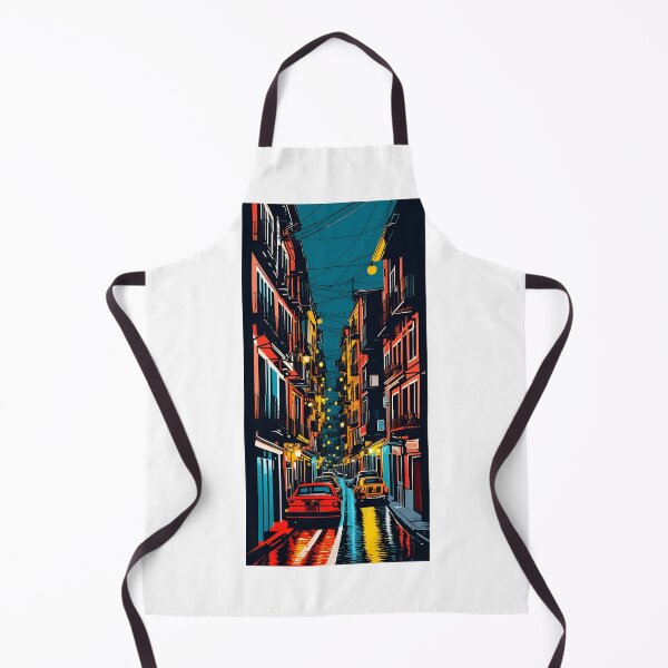 Item preview, Drawing of a Colorful City Street designed and sold by ViralVibeLab.