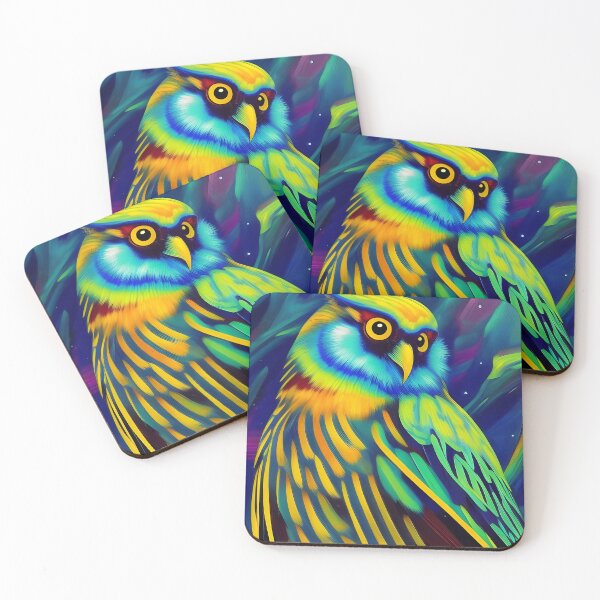Item preview, Colourful Neon Owl, Ai Generated Art  designed and sold by ACC .