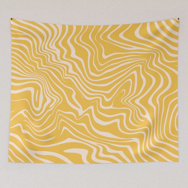 Item preview, Golden Yellow and Creamy White Line Pattern  designed and sold by Jselz.