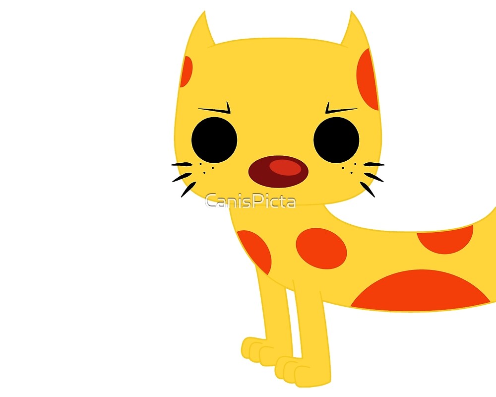 Chibi CAT Catdog Cat Dog Cute Yellow Orange Purple 90s