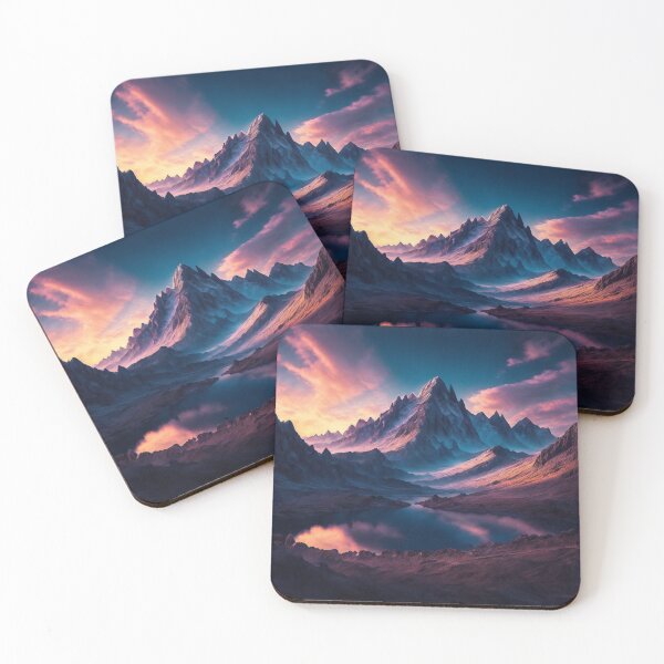 Item preview, A Breathtaking Mountain Vista with Towering Peaks Reaching towards the Endless Expanse of the Sky, Ai Generated Art designed and sold by AiGens.