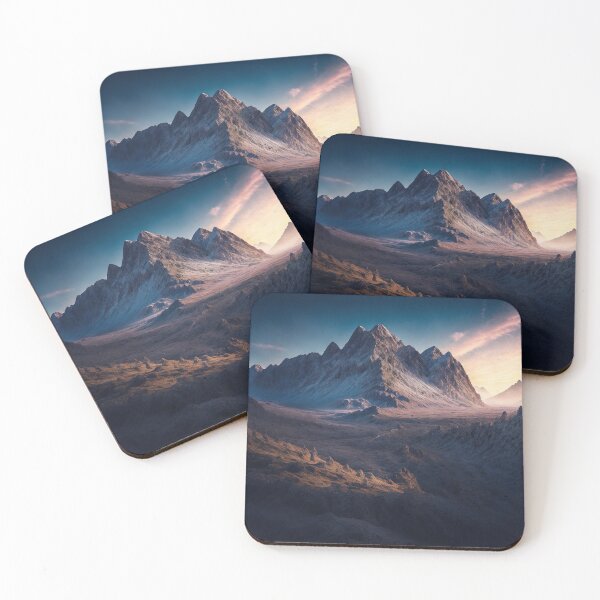 Item preview, A Serene Mountain Landscape Where the Wide-Open Sky Meets the Rugged Peaks, Offering a Sense of Freedom and Tranquility, Ai Generated Art designed and sold by AiGens.