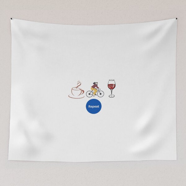 Item preview, coffee cycling wine repeat design designed and sold by Arulsanthosh.