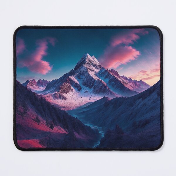 Item preview, A Tranquil Mountain Setting Where the Boundless Sky Serves as a Canvas for the Awe-Inspiring Mountain Panorama, Ai Generated Art designed and sold by AiGens.