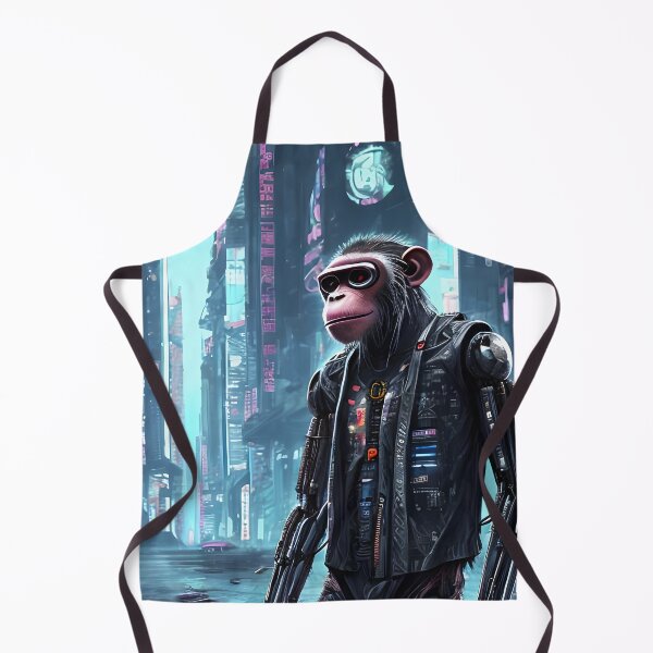 Item preview, Cyberpunk Monkey in a Futuristic City designed and sold by ArthurVandelay.