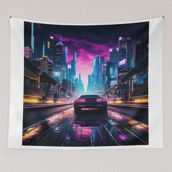 Item preview, a night drive through a synthwave designed and sold by artyficial-.