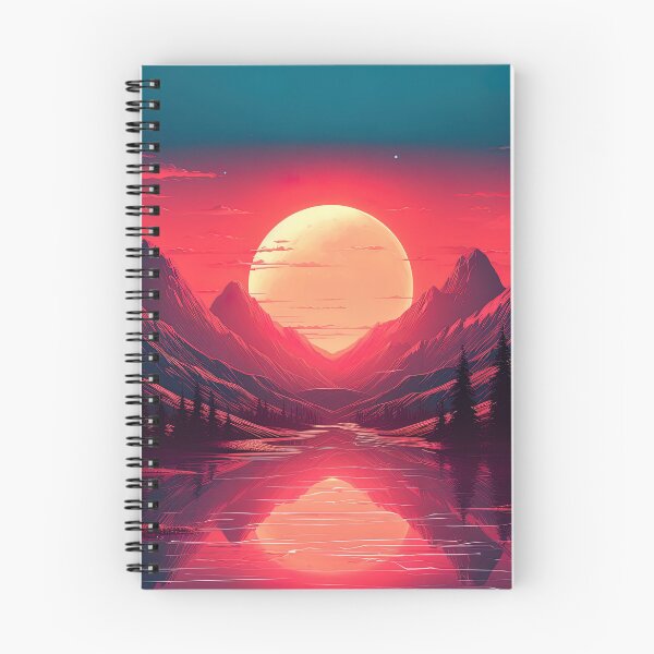 Item preview, A synthwave style sunset above the mountain in france designed and sold by artyficial-.