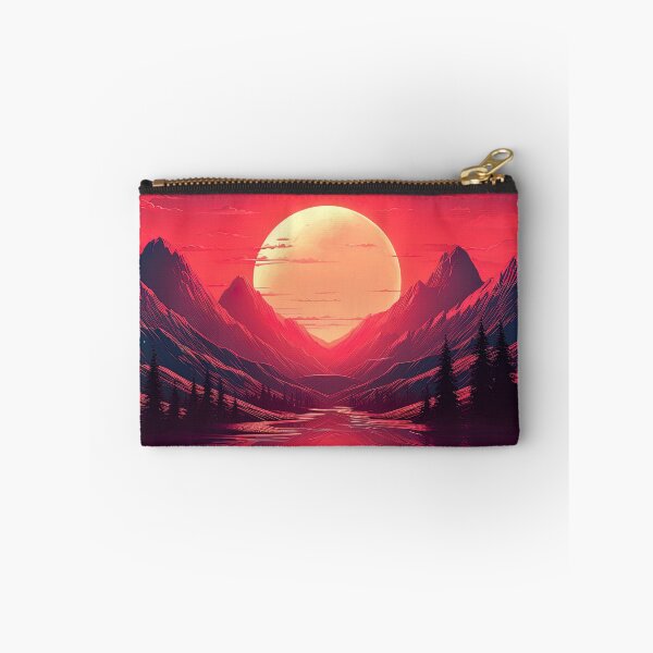 Item preview, A synthwave style sunset above the mountain in france designed and sold by artyficial-.