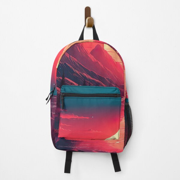 Item preview, A synthwave style sunset above the mountain in france designed and sold by artyficial-.