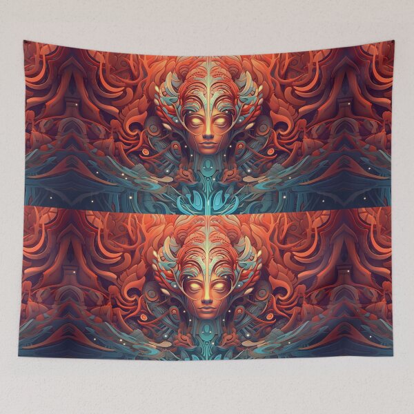 Artikelvorschau, Psychedelic Tapestry, Bedroom Wall Decor, Wall Hanging Trippy Tapestry, Trippy Room Decor, Aesthetic Wall Decor, Psychedelic Tapestry entworfen und verkauft von TileTango.
