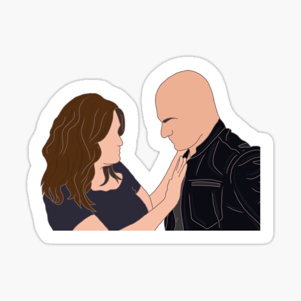 Vista previa del artículo con la obra «Elliot y Olivia - Escena final del hospital SVU», diseñado y vendido por DbfozDesigns.
