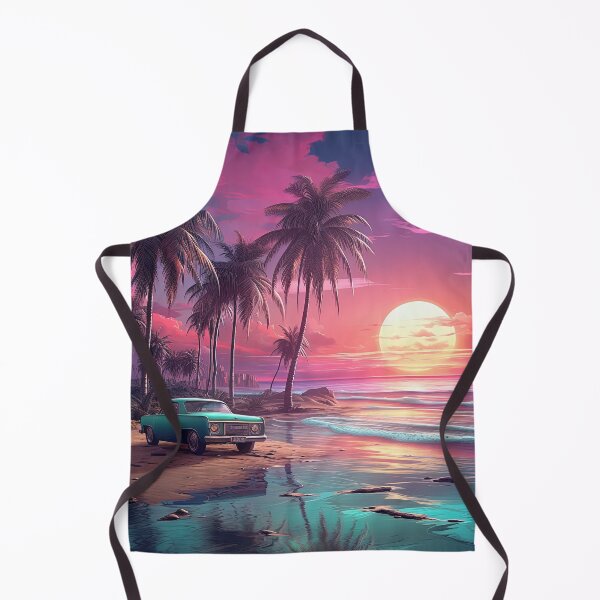 Item preview, a tranquil synthwave beach and a bar designed and sold by artyficial-.