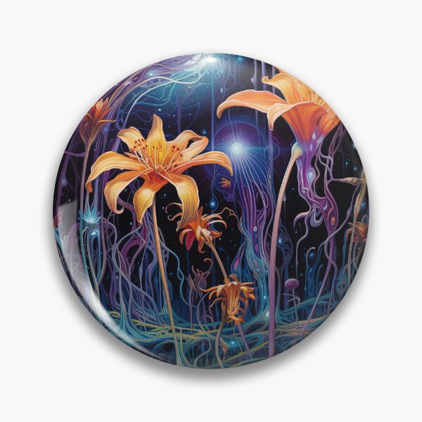 Item preview, Alien flora blooms in vibrant hues designed and sold by artyficial-.