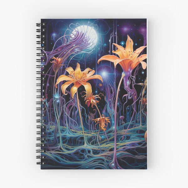 Item preview, Alien flora blooms in vibrant hues designed and sold by artyficial-.