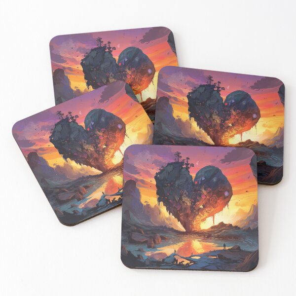 Item preview, Heart of darkness cartoon design landscape designed and sold by artyficial-.