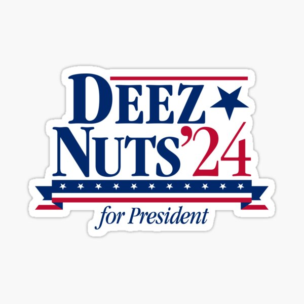 Vista previa del artículo con la obra «Nueces Deez para el presidente 2024», diseñado y vendido por s2ksilver.