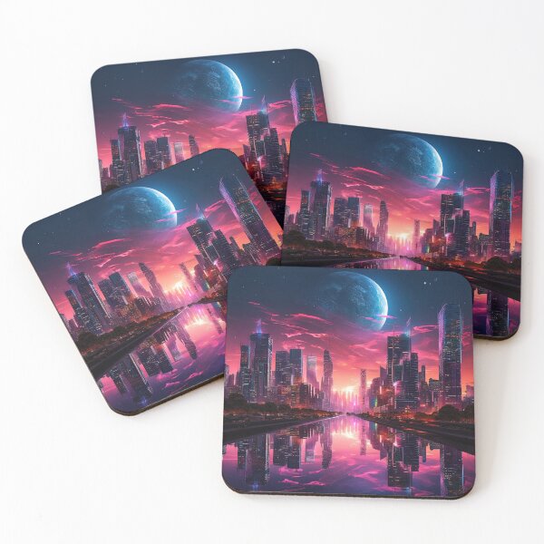 Item preview, standing at the edge of a neo synthwave city designed and sold by artyficial-.
