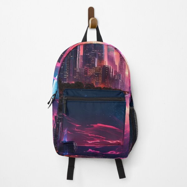 Item preview, standing at the edge of a neo synthwave city designed and sold by artyficial-.